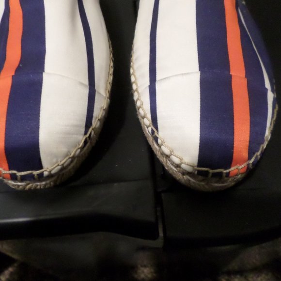 Prada Women's Calzature Donna Blue Stripe Espadrille Flats Size 40/US 9-9.5 - Picture 7 of 8